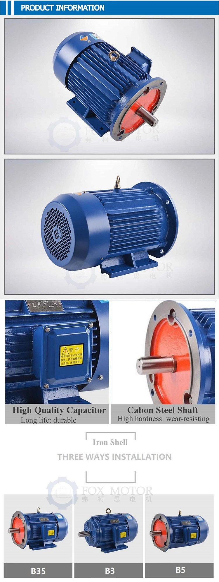 AC three phase induction motor Asynchronous motor 110KW 90KW IEC High Efficiency Induction motor AC blower motor Fan motor gear motor AC Electric Motor